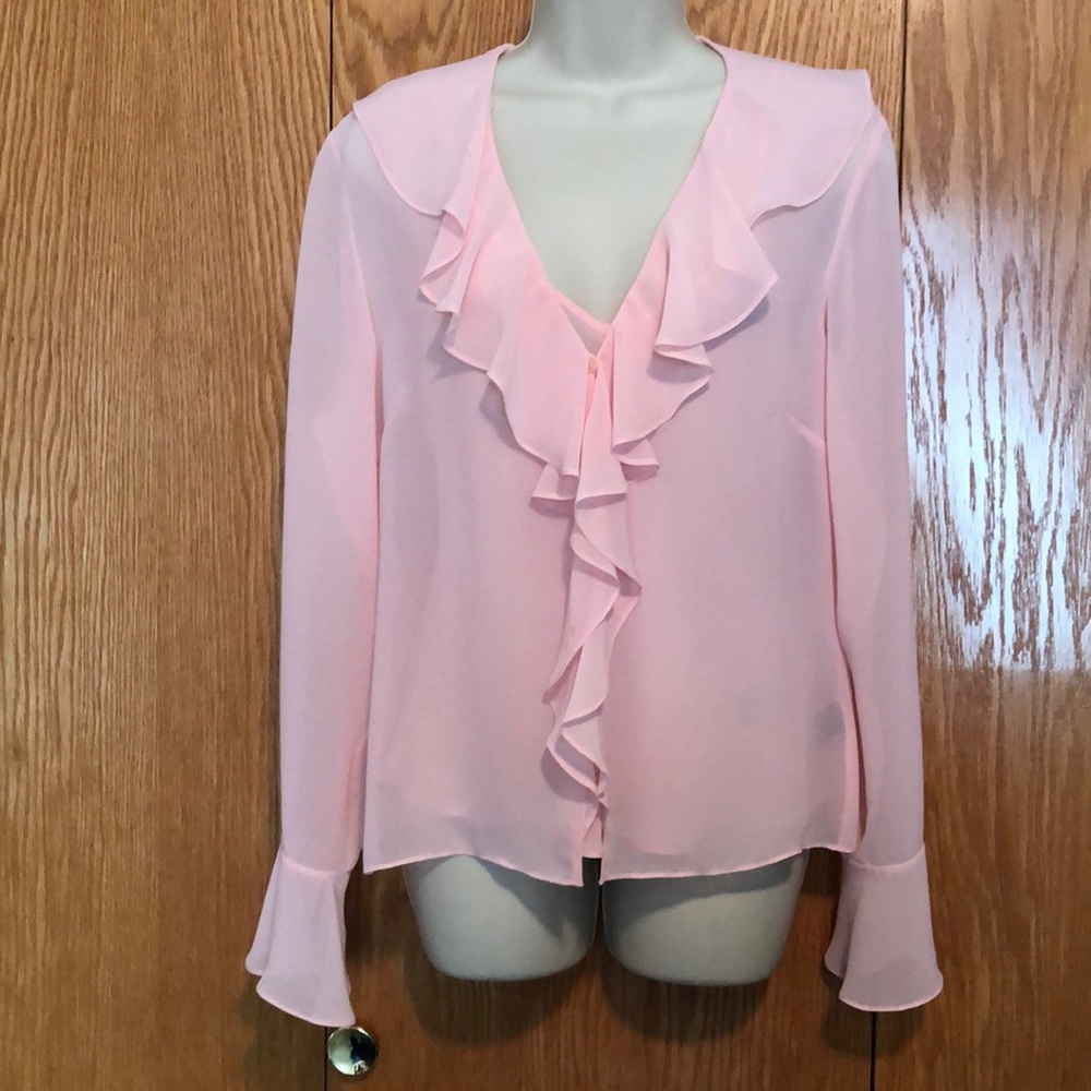 Chaps ruffled blouse and cami